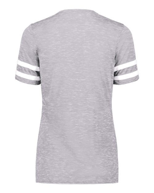 Women's Eco Revive™ Monterey V-Neck T-Shirt - Athletic Heather/ White
