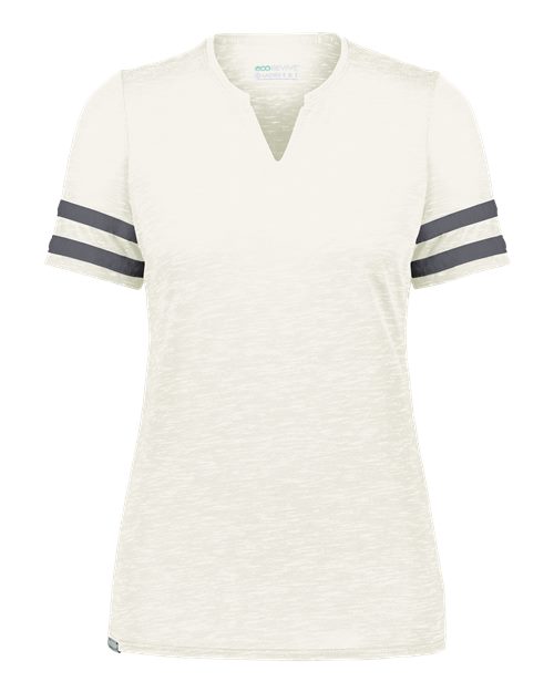 Women's Eco Revive™ Monterey V-Neck T-Shirt - Birch Heather/ Carbon Heather