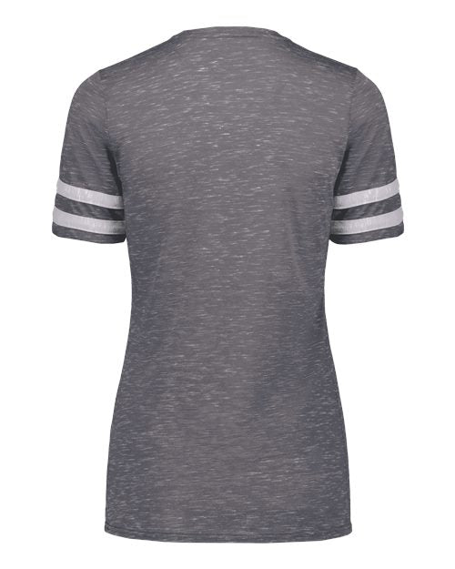 Women's Eco Revive™ Monterey V-Neck T-Shirt - Carbon Heather/ Athletic Heather