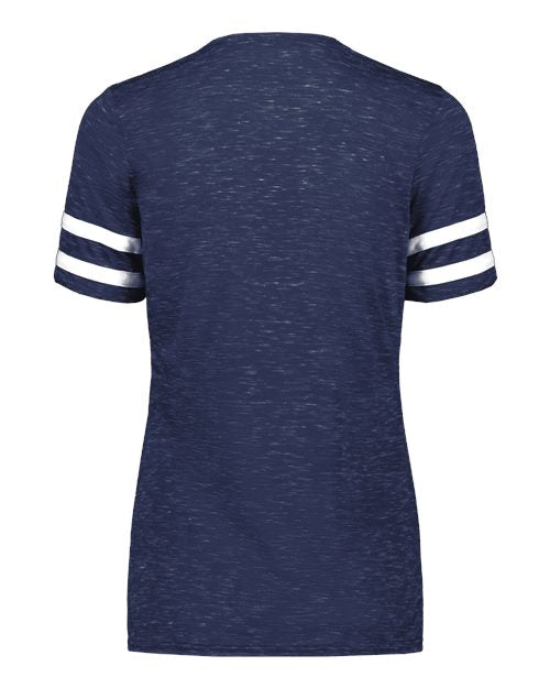Women's Eco Revive™ Monterey V-Neck T-Shirt - Navy Heather/ White