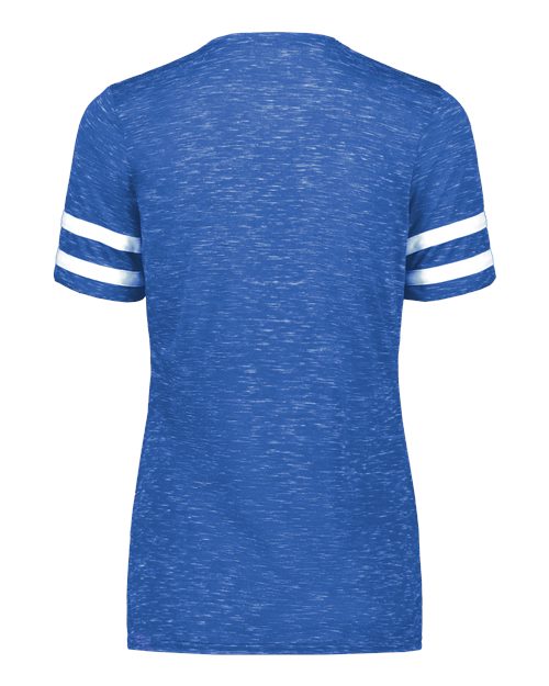 Women's Eco Revive™ Monterey V-Neck T-Shirt - Royal Heather/ White