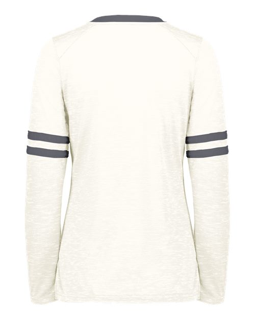 Women's Eco Revive™ Monterey Long Sleeve V-Neck T-Shirt - Birch Heather/ Athletic Heather