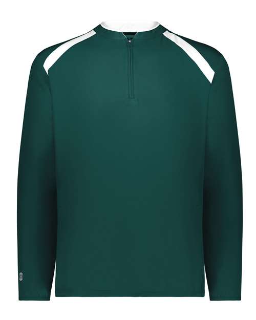 Men's Clubhouse Quarter-Zip Pullover - Dark Green/ White