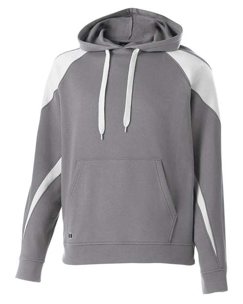 Youth Prospect Athletic Fleece Hooded Sweatshirt - Charcoal Heather/ White