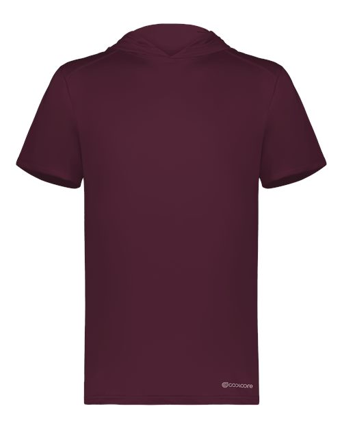 Men's Hooded T-Shirt Powered by Coolcore - HMaroon