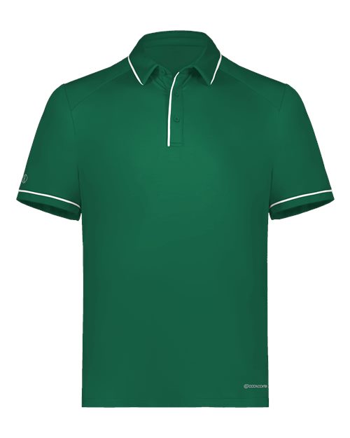 Men's CoolCore® Polo - Dark Green/ White