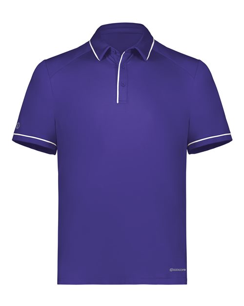 Men's CoolCore® Polo - Purple/ White