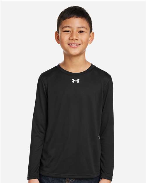 Youth Tech™ Team Long Sleeve T-Shirt - Black/ White