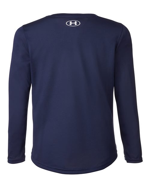 Youth Tech™ Team Long Sleeve T-Shirt - Midnight Navy/ White