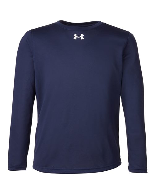 Youth Tech™ Team Long Sleeve T-Shirt - Midnight Navy/ White