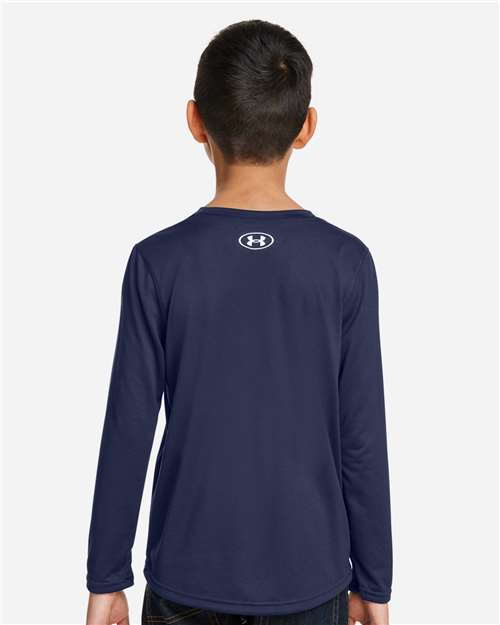 Youth Tech™ Team Long Sleeve T-Shirt - Midnight Navy/ White