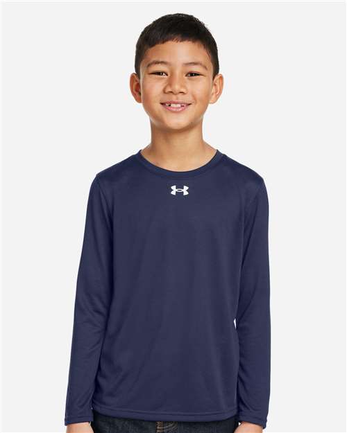 Youth Tech™ Team Long Sleeve T-Shirt - Midnight Navy/ White