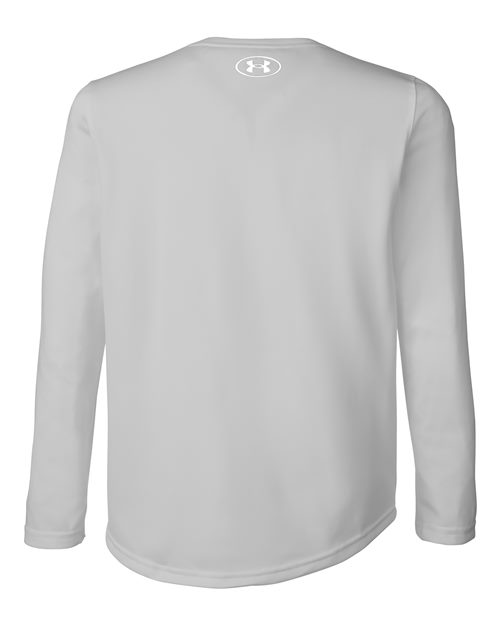 Youth Tech™ Team Long Sleeve T-Shirt - Mod Grey Light Heather/ White