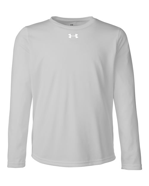 Youth Tech™ Team Long Sleeve T-Shirt - Mod Grey Light Heather/ White