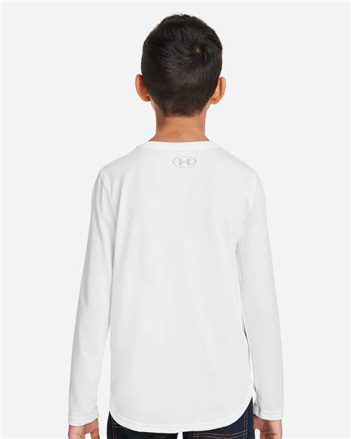 Youth Tech™ Team Long Sleeve T-Shirt - White/ Mod Grey