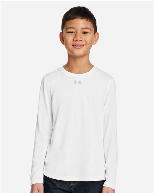 Youth Tech™ Team Long Sleeve T-Shirt - White/ Mod Grey