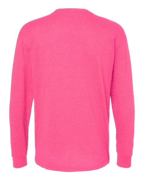 Unisex Gold Soft Touch Long Sleeve T-Shirt - Neon Pink