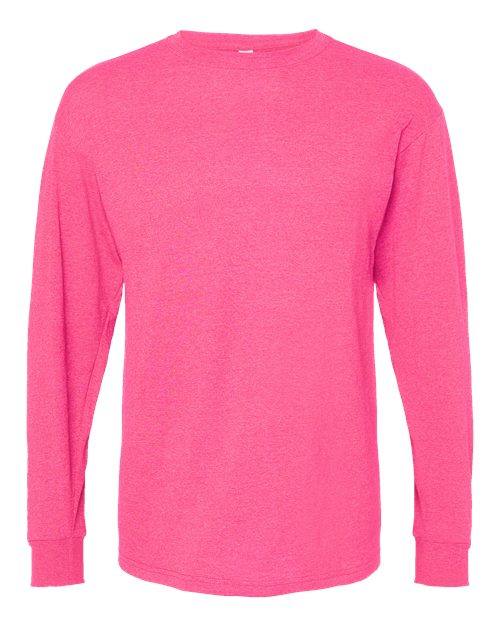 Unisex Gold Soft Touch Long Sleeve T-Shirt - Neon Pink