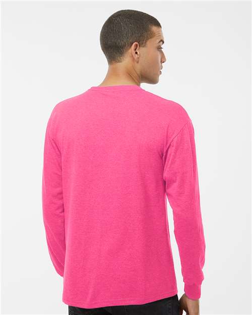 Unisex Gold Soft Touch Long Sleeve T-Shirt - Neon Pink