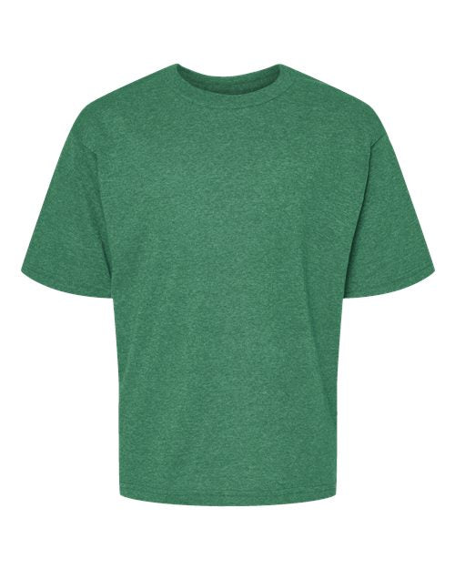 Youth Gold Soft Touch T-Shirt - Heather Kelly Green