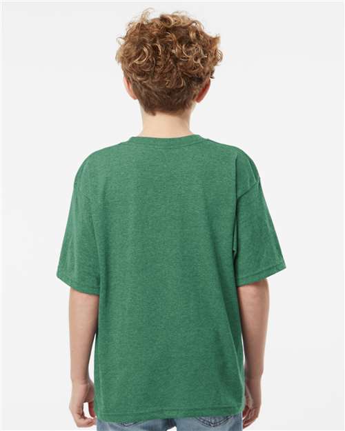 Youth Gold Soft Touch T-Shirt - Heather Kelly Green