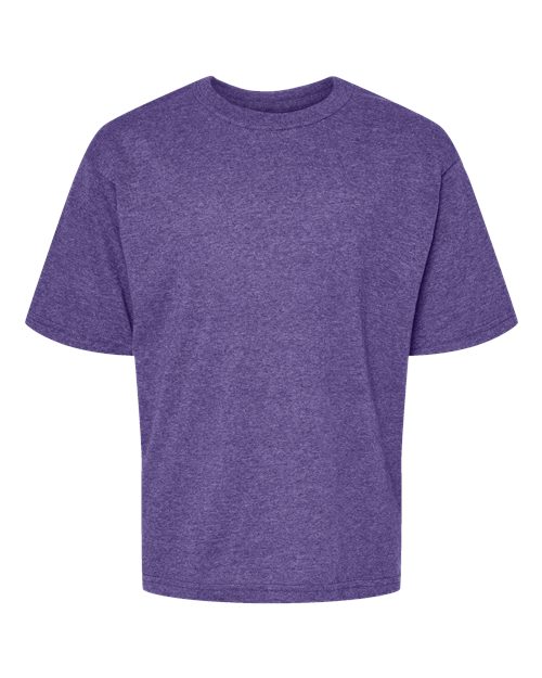 Youth Gold Soft Touch T-Shirt - Heather Purple