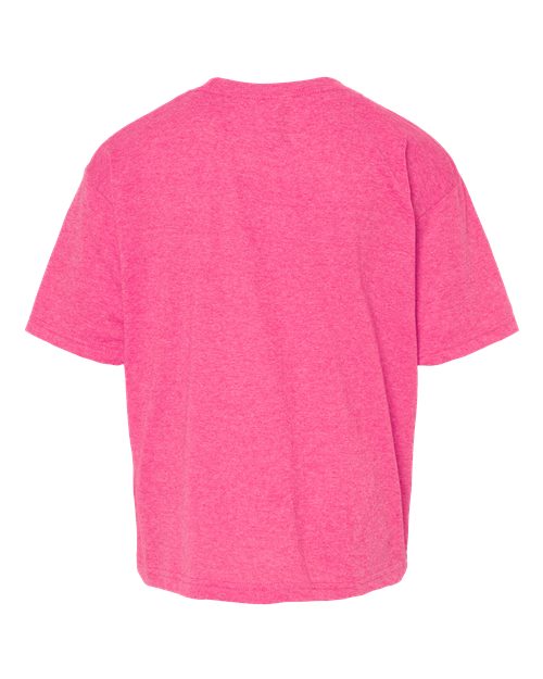 Youth Gold Soft Touch T-Shirt - Neon Pink