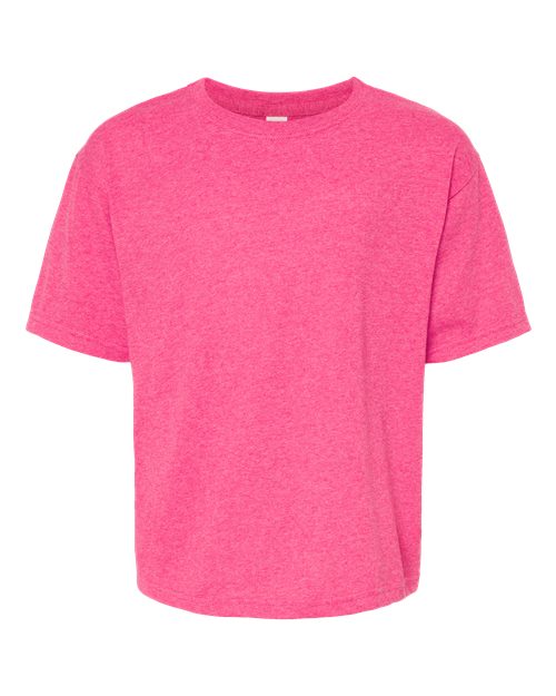Youth Gold Soft Touch T-Shirt - Neon Pink