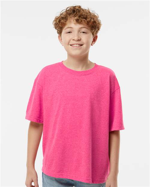 Youth Gold Soft Touch T-Shirt - Neon Pink