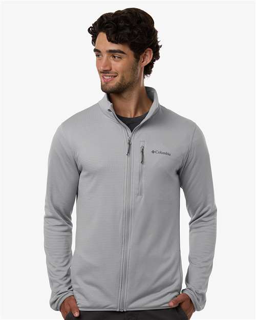 Men's Essential Hike™ Grid Fleece Full-Zip - Columbia Grey