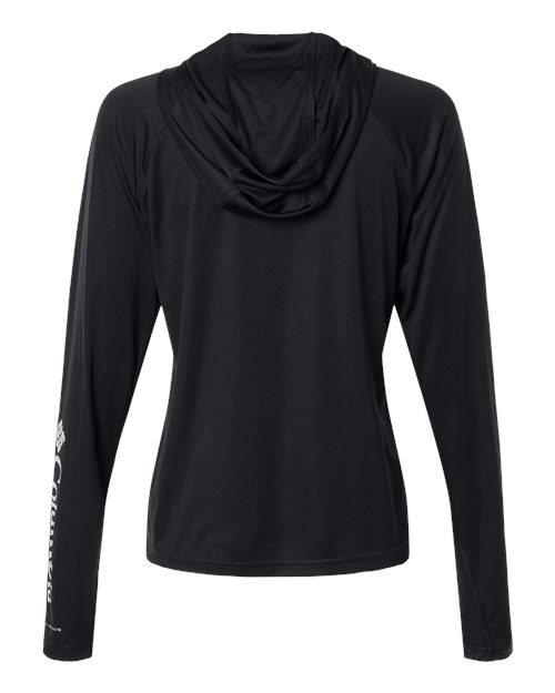 Women's PFG Tidal Tee™ Hooded Long Sleeve - Black/ Cool Grey