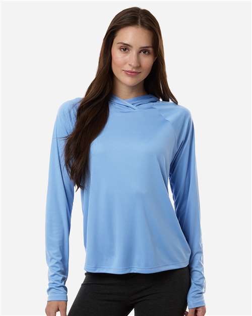 Women's PFG Tidal Tee™ Hooded Long Sleeve - White Cap/ White