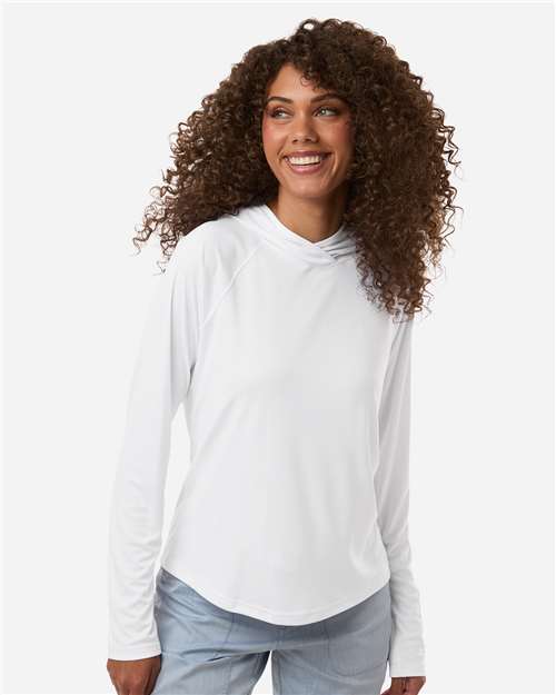 Women's PFG Tidal Tee™ Hooded Long Sleeve - White/ Nightshade