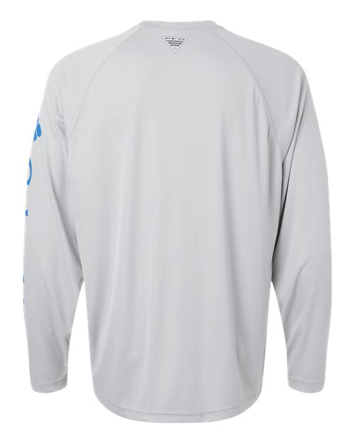 Men's PFG Terminal Tackle™ Long Sleeve T-Shirt - Cool Grey/ Vivid Blue