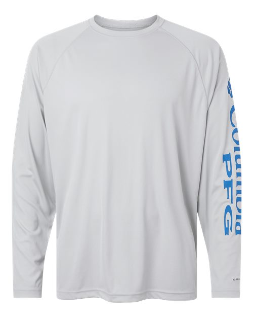 Men's PFG Terminal Tackle™ Long Sleeve T-Shirt - Cool Grey/ Vivid Blue