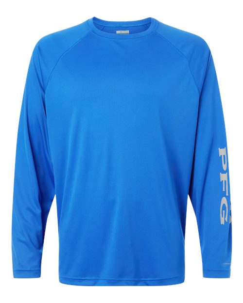 Men's PFG Terminal Tackle™ Long Sleeve T-Shirt - Vivid Blue/ Cool Grey