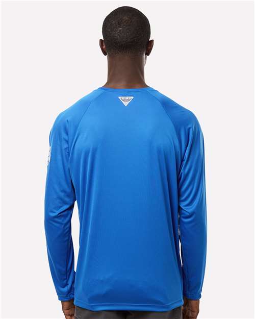 Men's PFG Terminal Tackle™ Long Sleeve T-Shirt - Vivid Blue/ Cool Grey
