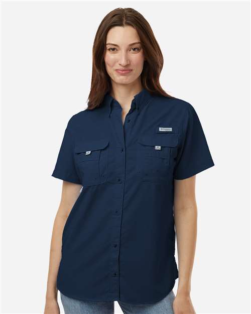 Women's PFG Bahama™ Short Sleeve Shirt - Collegiate Navy