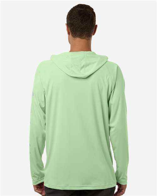 Men's PFG Terminal Tackle™ Hooded Long Sleeve T-Shirt - Key West/ Cool Grey