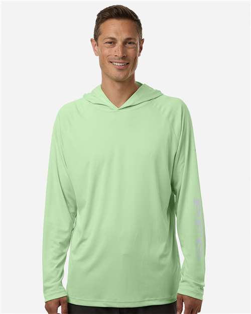 Men's PFG Terminal Tackle™ Hooded Long Sleeve T-Shirt - Key West/ Cool Grey