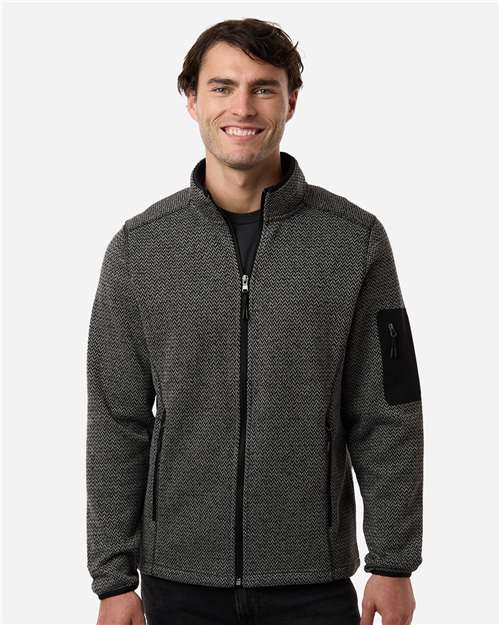 Men's Jasper Full-Zip Fleece Jacket - Black/ Grey