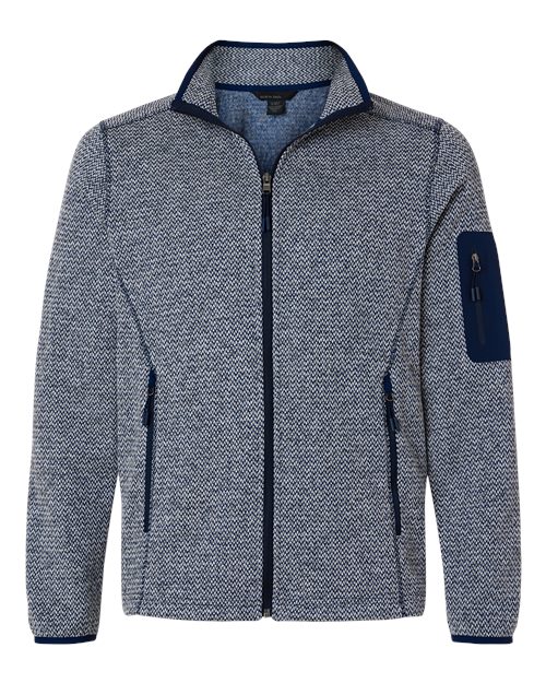 Men's Jasper Full-Zip Fleece Jacket - Classic Navy/ White