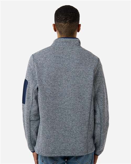 Men's Jasper Full-Zip Fleece Jacket - Classic Navy/ White