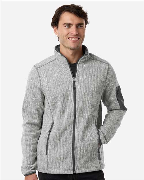 Men's Jasper Full-Zip Fleece Jacket - Grey/ White