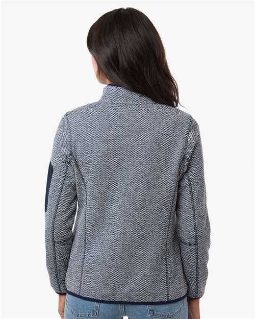 Women's Jasper Full-Zip Fleece Jacket - Classic Navy/ White
