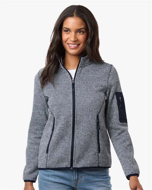 Women's Jasper Full-Zip Fleece Jacket - Classic Navy/ White