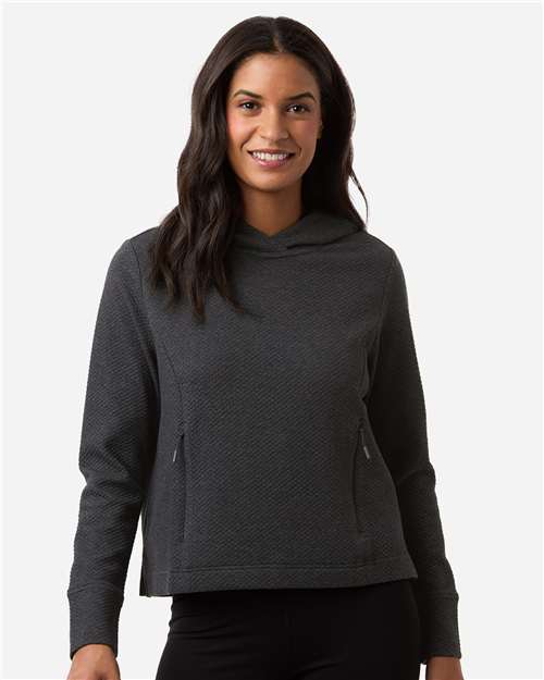 Women's Spirit Textured Hooded Pullover - Black Heather