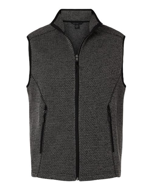 Men's Jasper Jacquard Fleece Vest - Black/ Grey