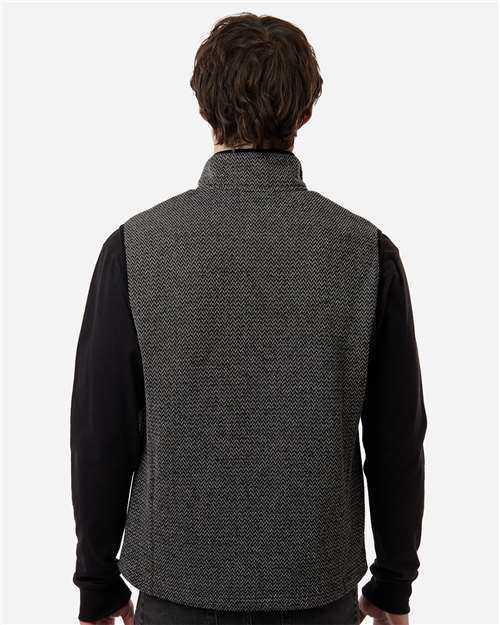 Men's Jasper Jacquard Fleece Vest - Black/ Grey