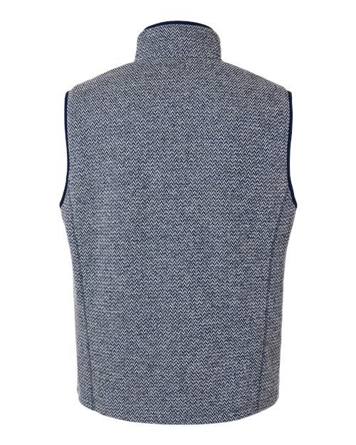 Men's Jasper Jacquard Fleece Vest - Classic Navy/ White